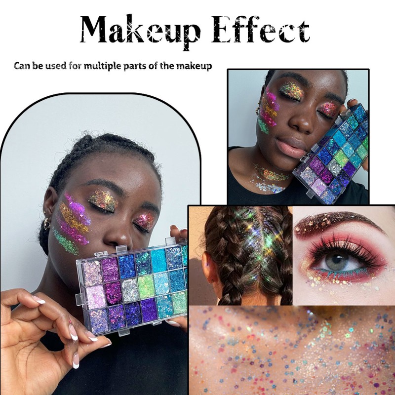 Glitter Gel Palette Supplier - Hot Sale Black Friday 6 Colors Face Body Gel