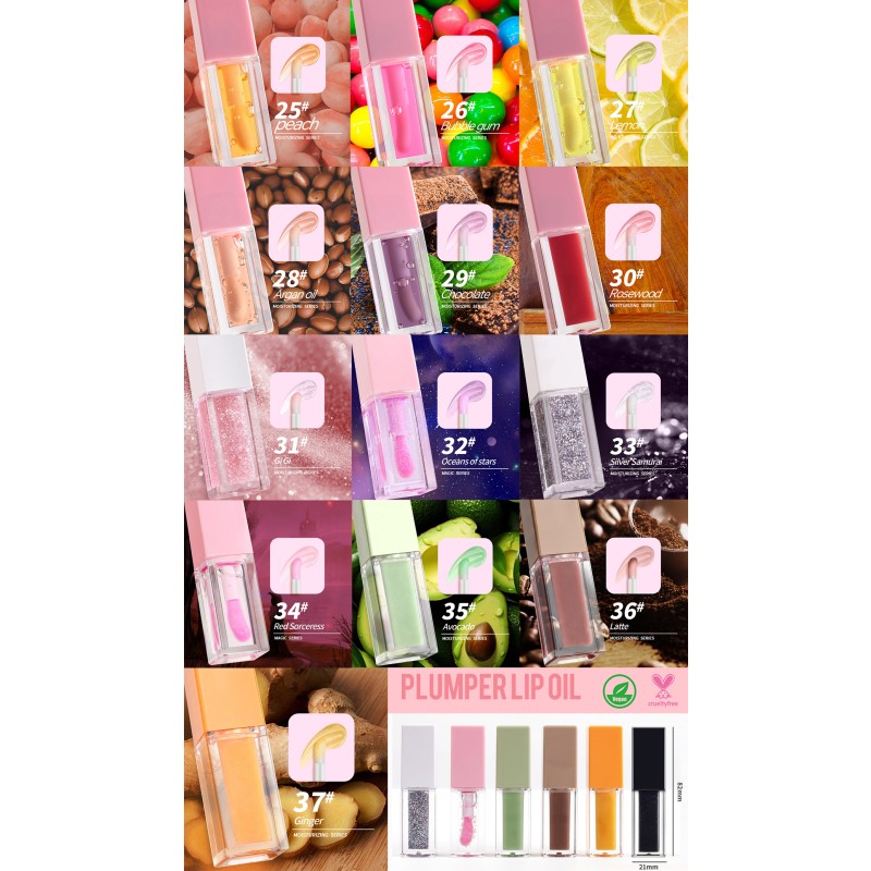 Lip Plumper Oil Supplier - New Shades Gigi Pink Coconut Oil Lip Oil