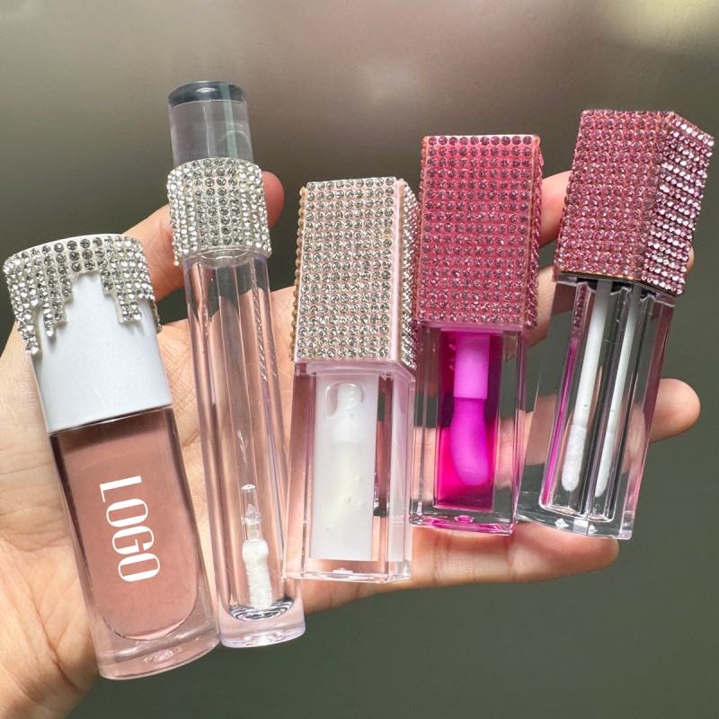 Lip Plumper Oil Factory - Diamond Stickers Luxury Cute pink Lip Plumper Oil