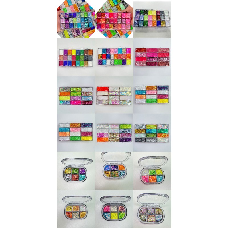 Glitter Gel Palette Supplier - Hot Sale Black Friday 6 Colors Face Body Gel