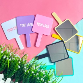 Cosmetic Hand Mirror Supplier - Private Label ABS Plastic Compact Square Mirror