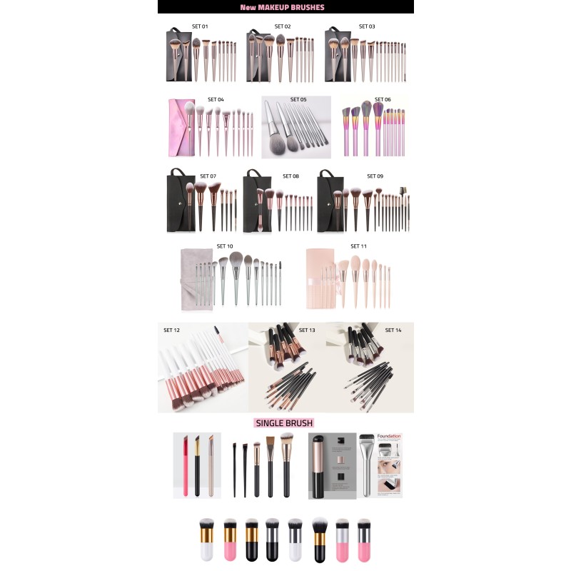 Makeup Brush Set Supplier - Wholesale Private Label Black Vegan Brush Set