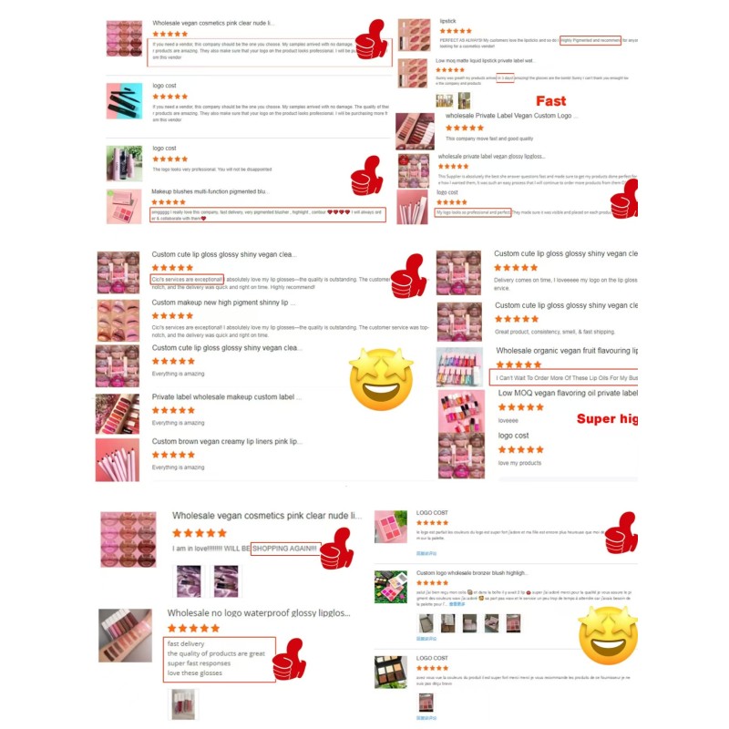 Lip Gloss Supplier - New Arrival No Moq Print Logo Best Quality Lip Gloss