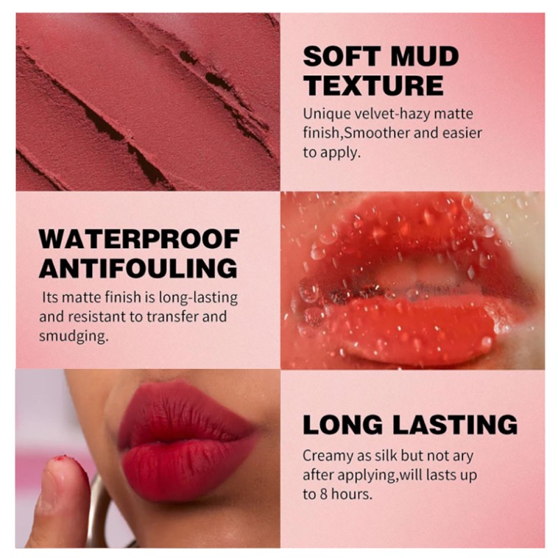 Velvet Matte Lipstick Factory - New Arrival 2 in 1 Mousse Velvet Lipstick