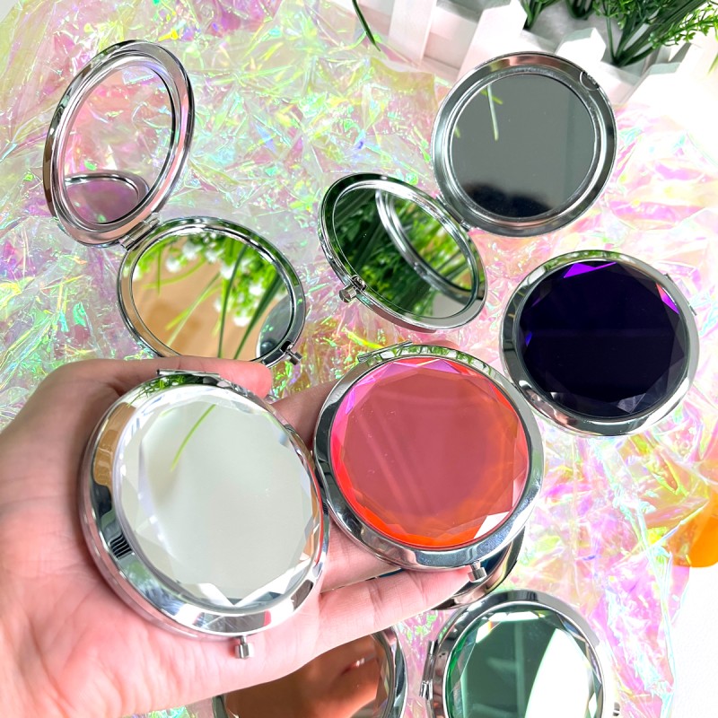 Pocket Mirror Factory - Cosmetic Metal Personalized Round Travel Mirror