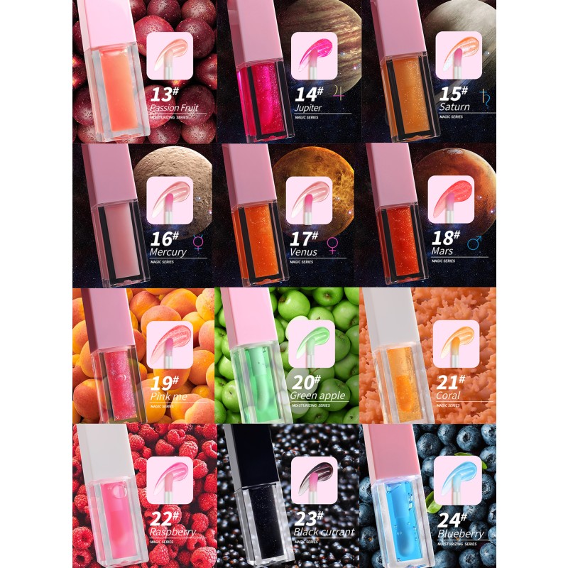 Lip Plumper Oil Manufacturer - Pink Cute Vitamin E Clear Fruit Scent Lip Oil