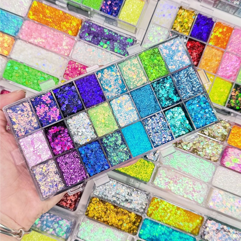 Glitter Gel Eyeshadow Manufacturer - Halloween Sparkling Metallic 24 Colors Gel