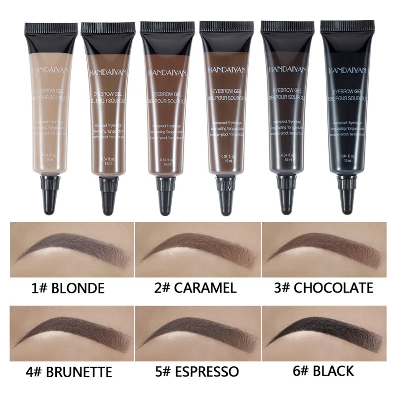 Eyebrow Gel Manufacturer - 6 Color Waterproof Liquid Eye Brow Black Brown