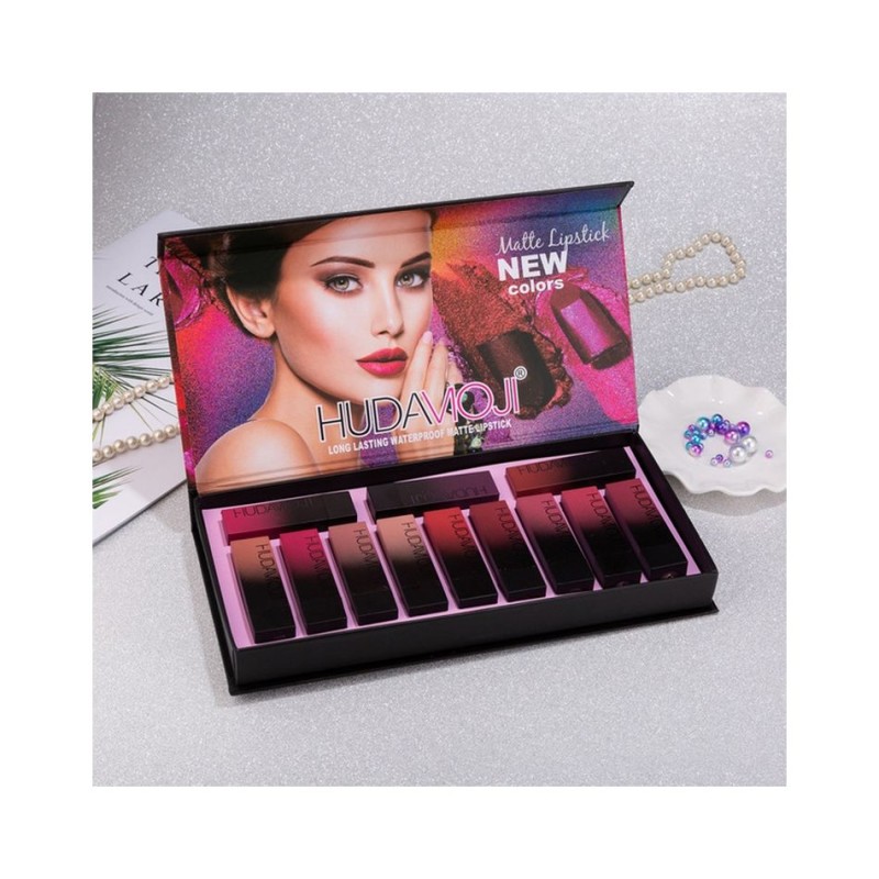Lipstick Set Factory - Wholesale 9 Matte 3 Shimmer Lipsticks Cosmetic