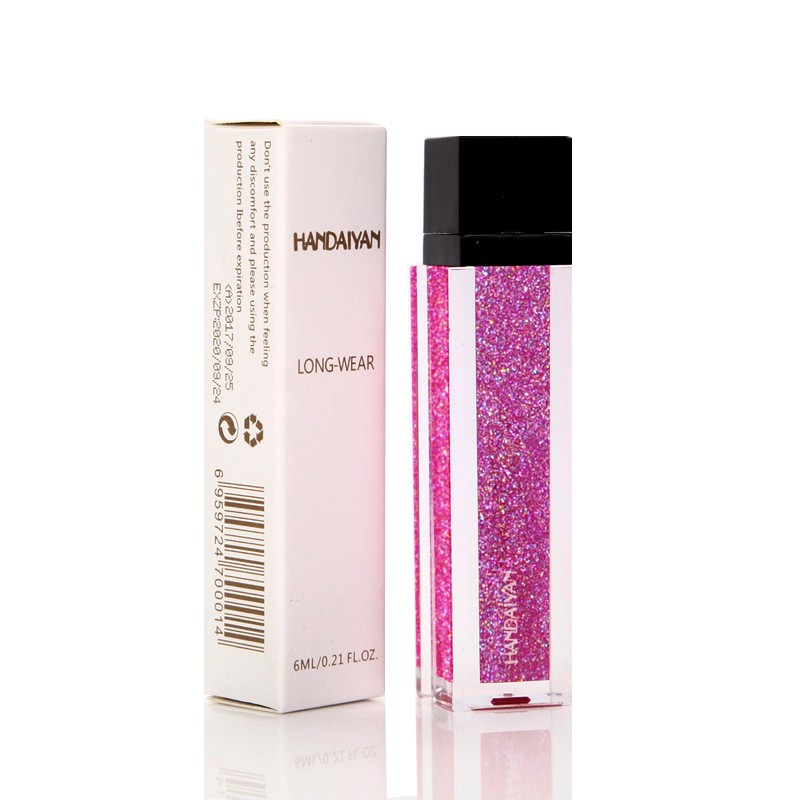 Velvet Lipstick Supplier - Diamond Glitter Long Lasting Waterproof Lip Gloss