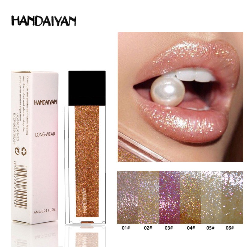 Velvet Lipstick Supplier - Diamond Glitter Long Lasting Waterproof Lip Gloss
