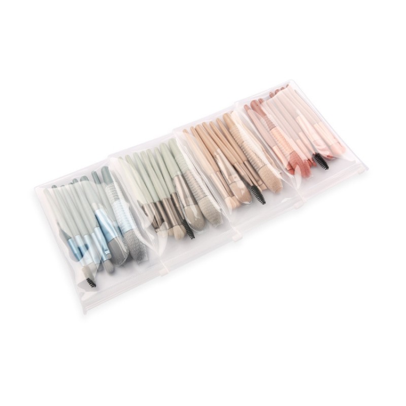 Makeup Brush Set Supplier - 12pcs Wooden Blending Brushes Makeup Supplies