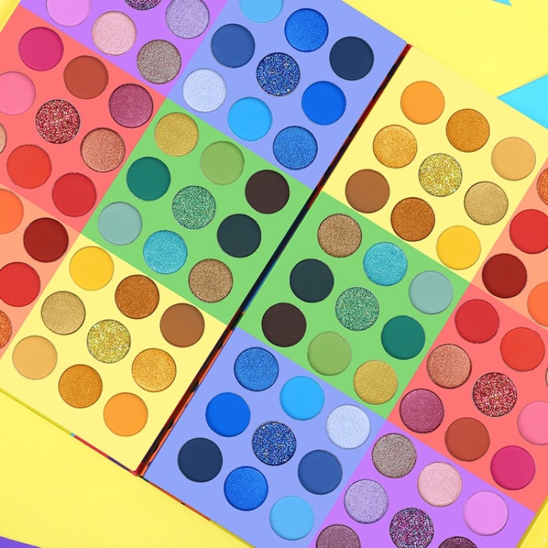 Eyeshadow Palette Manufacturer - 54 Color Glitter Vivid Summer Look Professional