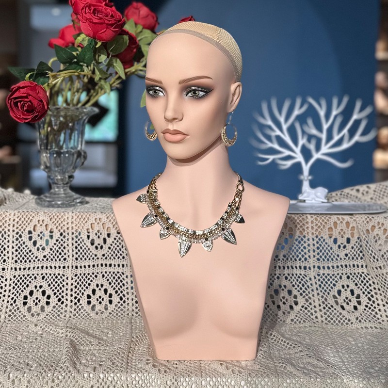 Mannequin Head Supplier - Customized PVC Female Heads Wig Hair Display Stand