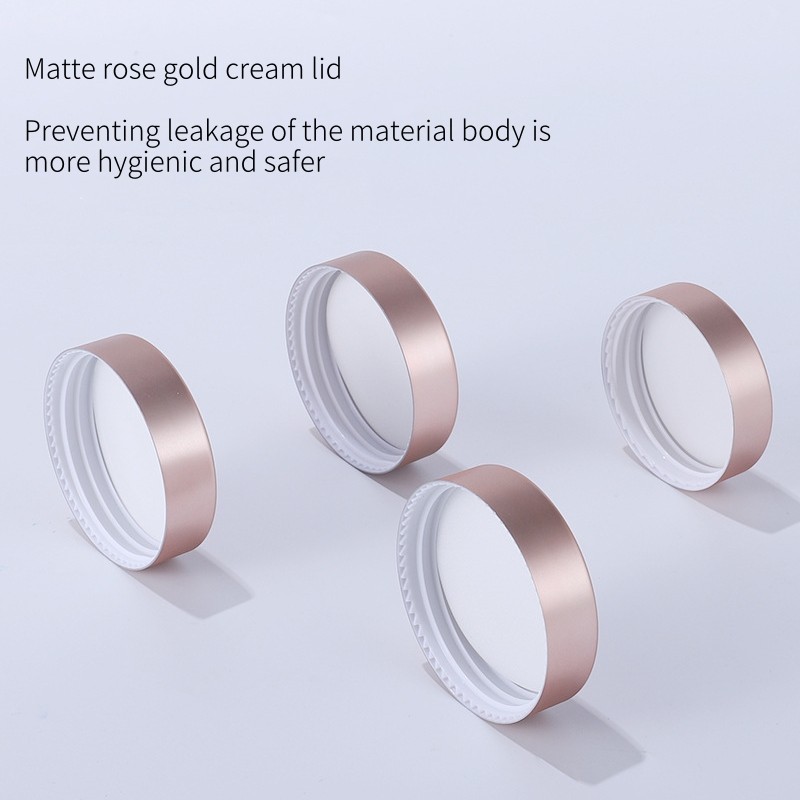 Cosmetic Jar Manufacturer - Hot Sale 50ml 60ml Rose Gold Lid Cream Glass Jar