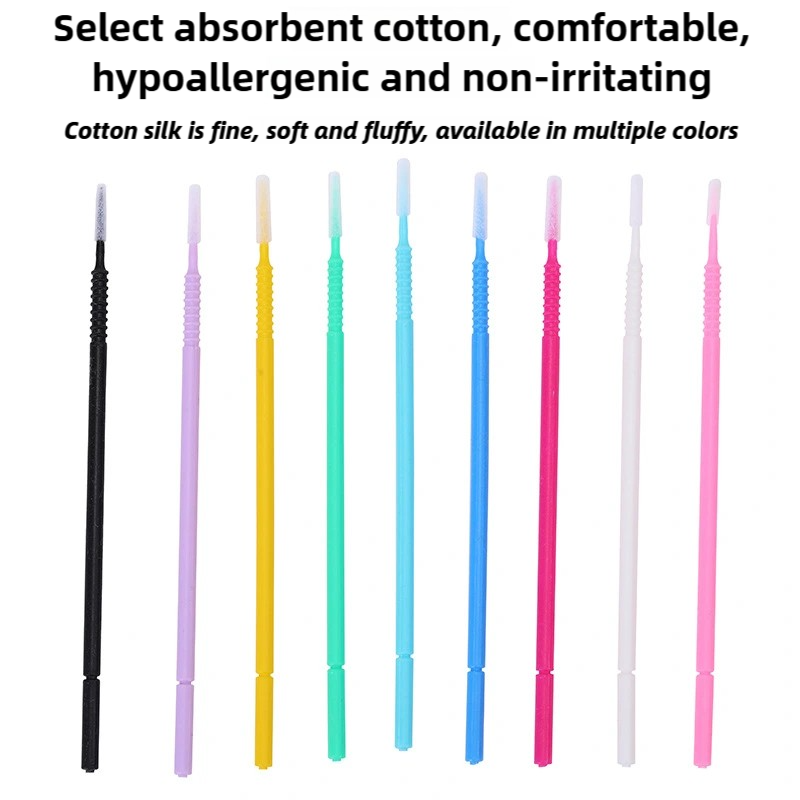 Eyelash Brushes Factory - Disposable 100pcs White Long Tip Makeup Applicator