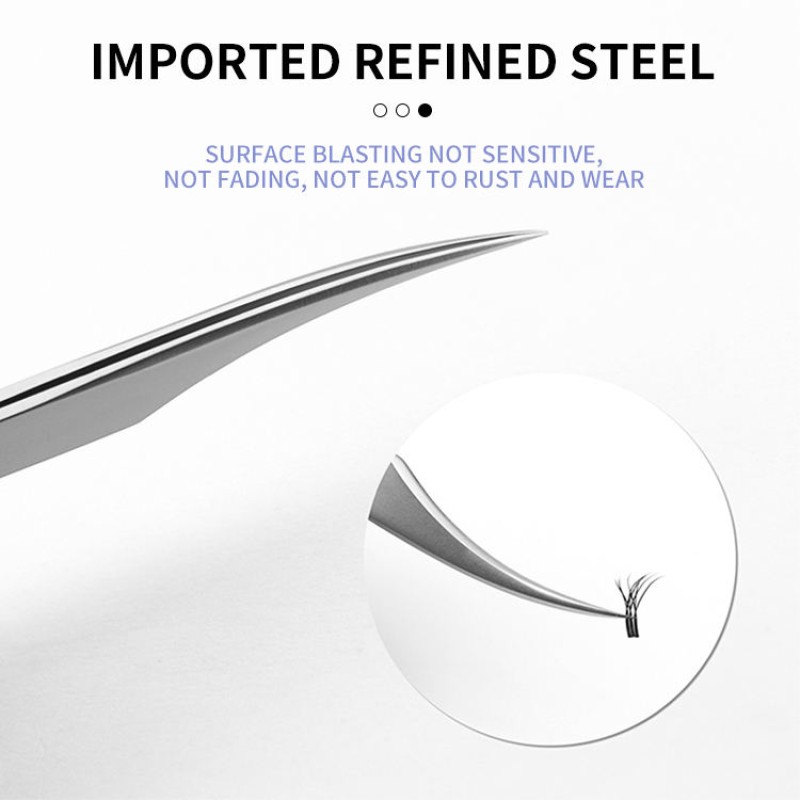 Eyelash Tweezers Factory - High Quality Custom Logo Stainless Steel Lash Tweezers