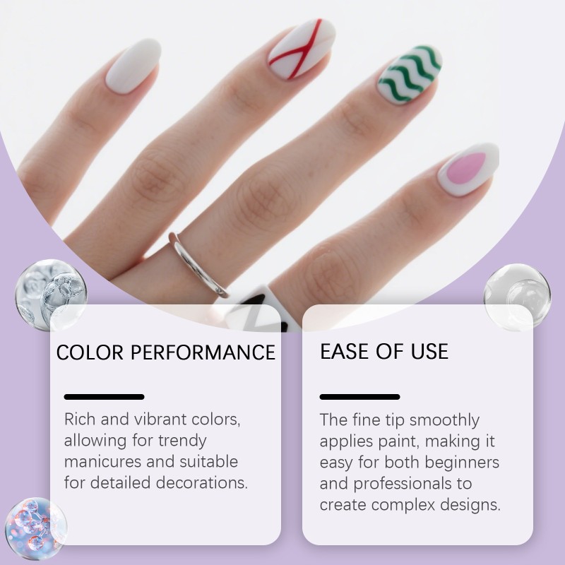 Nail Art Pen Manufacturer - Nail Drawing Pen Waterproof 3D Abstract Line Art