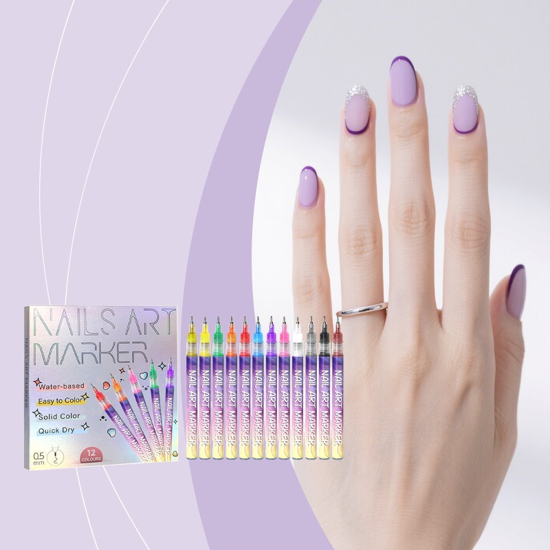 Nail Art Pen Manufacturer - Nail Drawing Pen Waterproof 3D Abstract Line Art