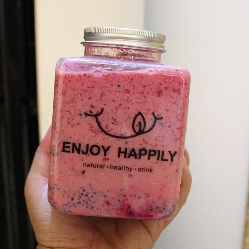 Plastic Bottles Supplier - 350ml Food Grade Square Plastic Empty Packaging Bottles