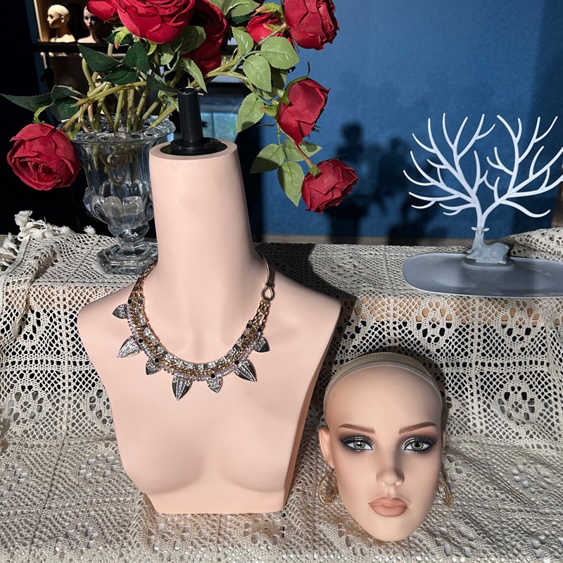 Mannequin Head Supplier - Customized PVC Female Heads Wig Hair Display Stand