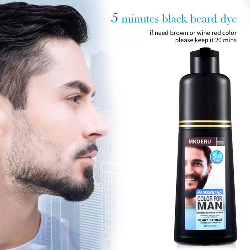 Hair Dye Cream Factory - New Arrival 200ml Fast Black Beard Gray Coverage