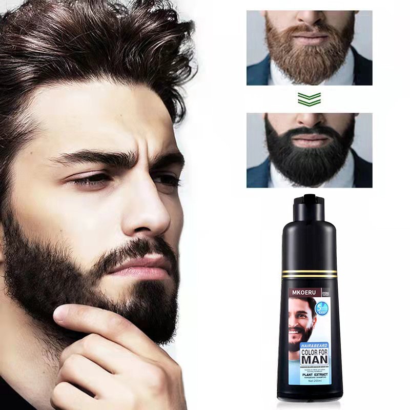 Hair Dye Cream Factory - New Arrival 200ml Fast Black Beard Gray Coverage