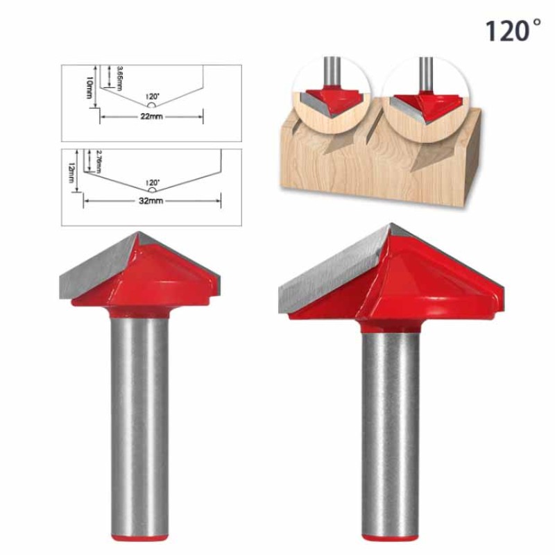 Engraving Bits Manufacturer - 6mm Tungsten Carbide 3D v groove Router Bit