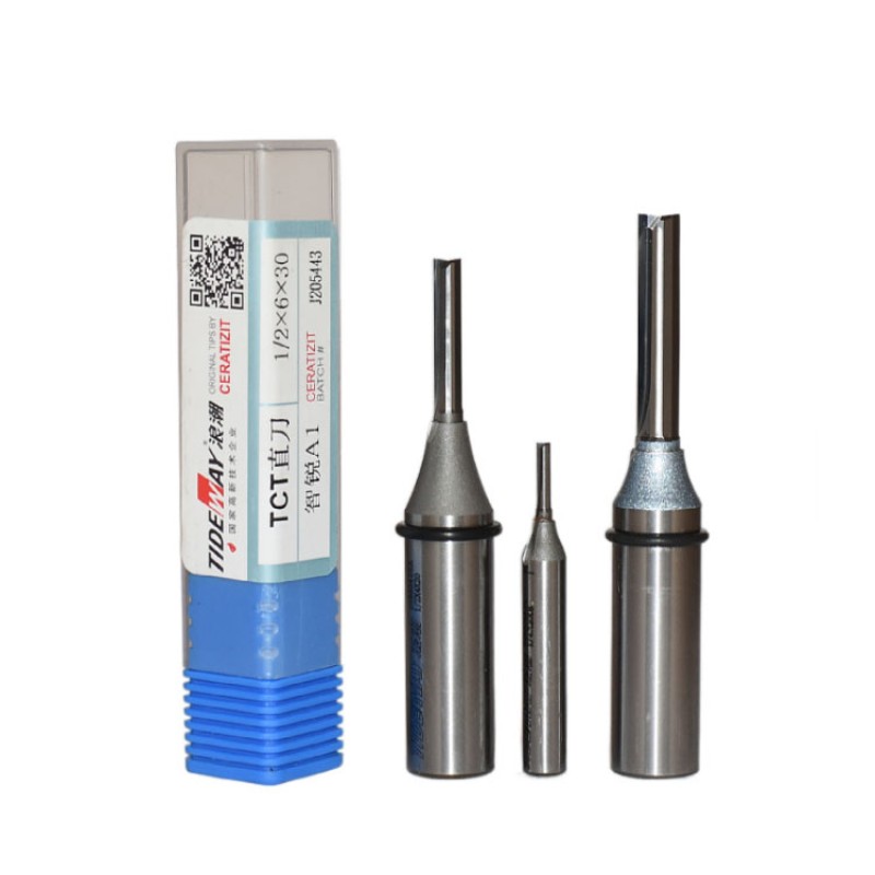 Router Bit Supplier - Tideway 1/4 1/2" Shank 2 Flutes TCT Straight End Mill