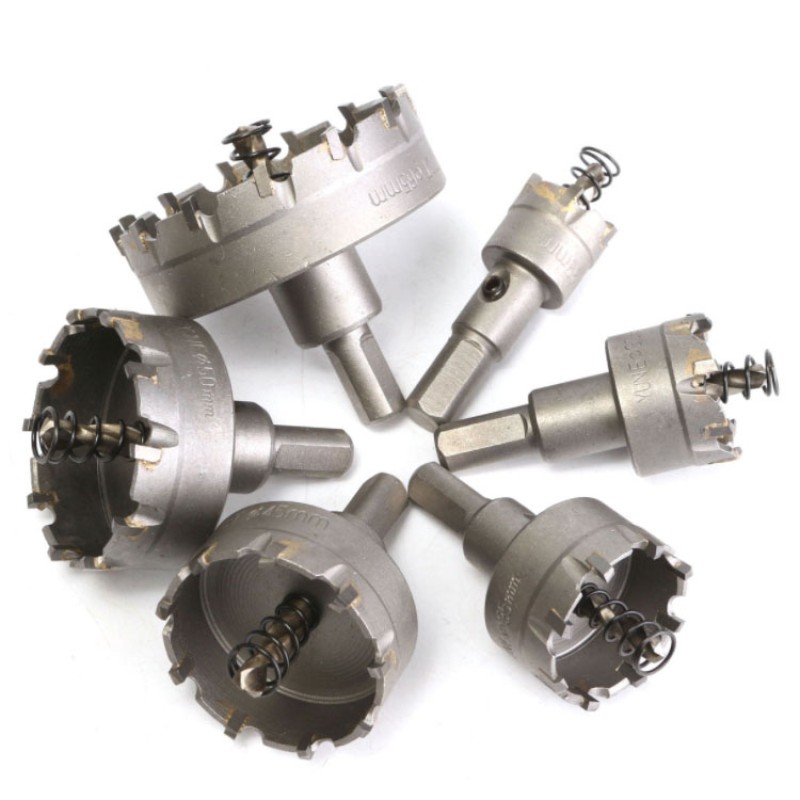 Tungsten Carbide Drill Manufacturer - 16 Pcs TCT Hole Saw Set 15mm to 50mm