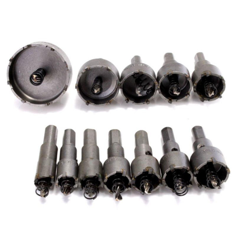 Tungsten Carbide Drill Manufacturer - 16 Pcs TCT Hole Saw Set 15mm to 50mm