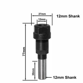 Router Bit Extension Factory - 1/4" 8mm 12mm 1/2" Shank Rod Converter Collet