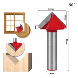Engraving Bits Manufacturer - 6mm Tungsten Carbide 3D v groove Router Bit