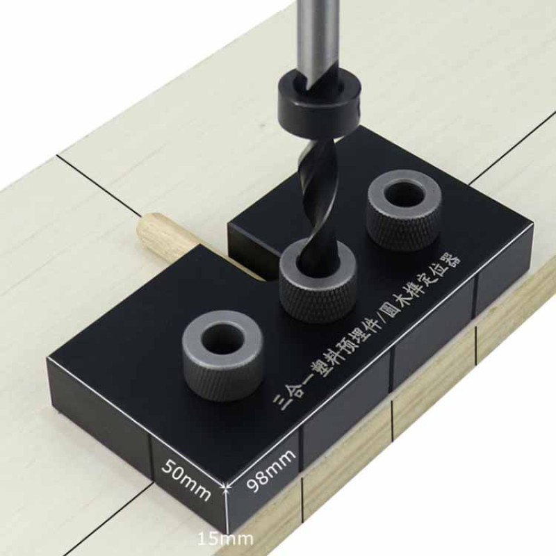Drilling Jig Supplier - New Design 3 in 1 Dowel Hole Locator with Drills