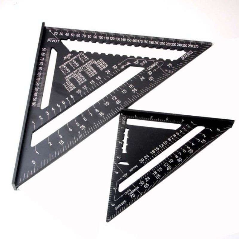 Triangle Ruler Factory - 7 Inch Aluminum Alloy Metric Angle Carpenter Ruler