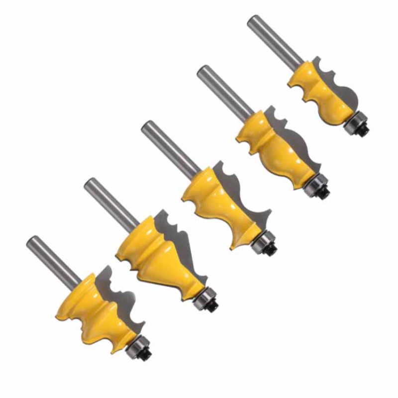Router Bit Set Manufacturer - 5 Bit Casing & Base Molding 8mm Shank