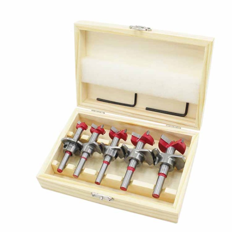 Drill Bit Set Factory - 5pcs Adjustable Depth 15mm-35mm Cabinet Hinge Bits