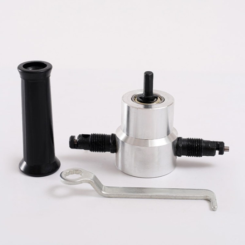 Sheet Nibbler Supplier - Nibble Metal Cutting Double Head Drill Attachment