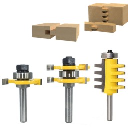Router Bit Set Manufacturer - 3pcs Tongue and Groove Finger Joint 8mm Shank