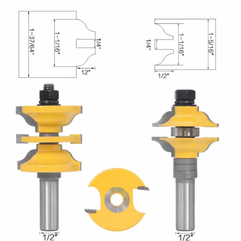 Router Bits Manufacturer - 2 Pcs Set Adjustable Solid Wood Door Cutter