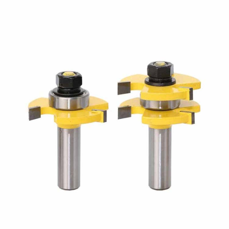 Router Bit Set Supplier - 2pcs Tongue and Groove 1/4" X 1/4" 8mm Shank