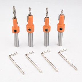 Countersink Bits Factory - 6Pcs Set TCT YG8 Alloy Head Taper Hole Drill