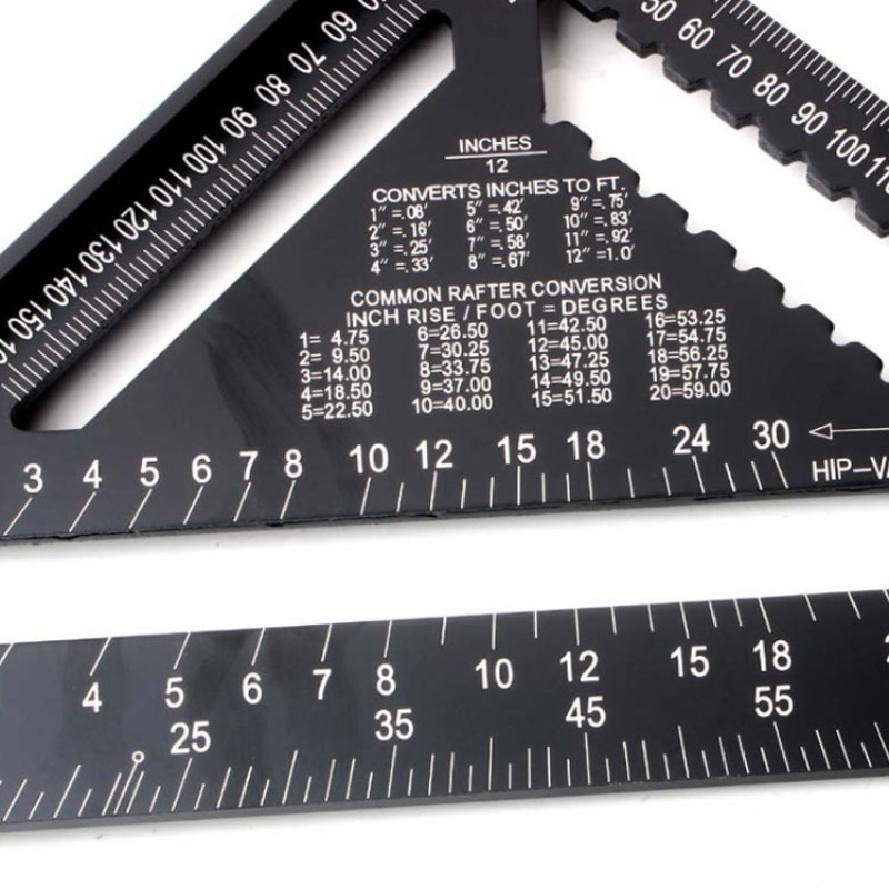 Triangle Ruler Factory - 7 Inch Aluminum Alloy Metric Angle Carpenter Ruler