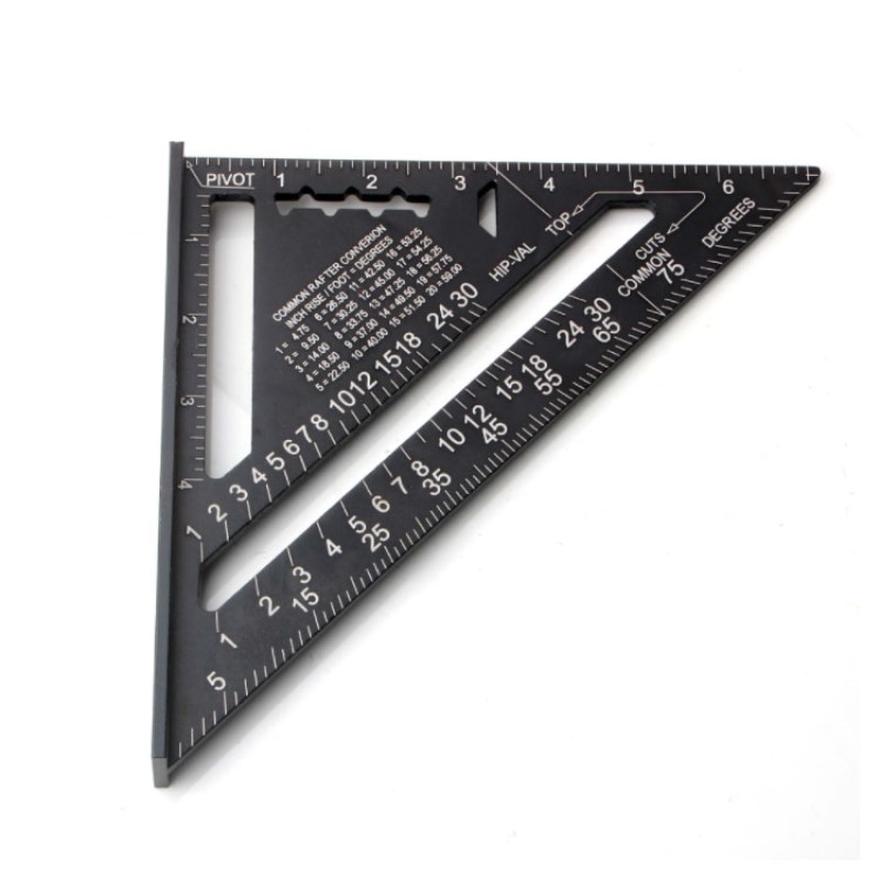 Triangle Ruler Factory - 7 Inch Aluminum Alloy Metric Angle Carpenter Ruler