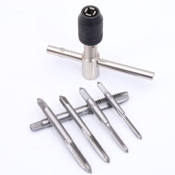 Drill Bit Set Factory - 5pc M3-m8 Composite Tip Drill with T Wrench Set