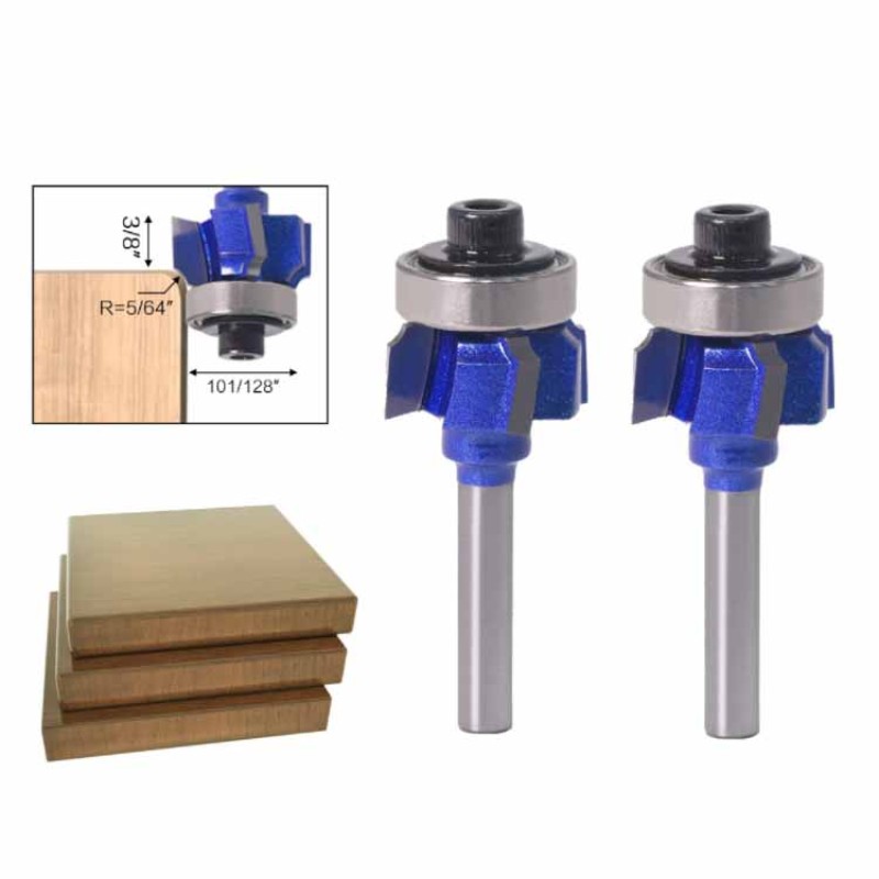Router Bit Supplier - 1/4" Shank 4 Flutes Wood Milling Cutter R1 R2 R3