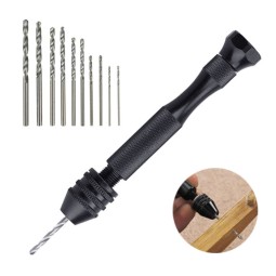 Hand Drill Supplier - Micro Aluminum Drill With Keyless Chuck +10pcs Bits