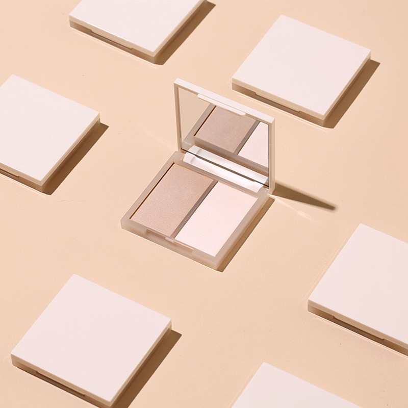 Highlighter Palette Supplier - Double Color Baked Pressed Powder Highlighter
