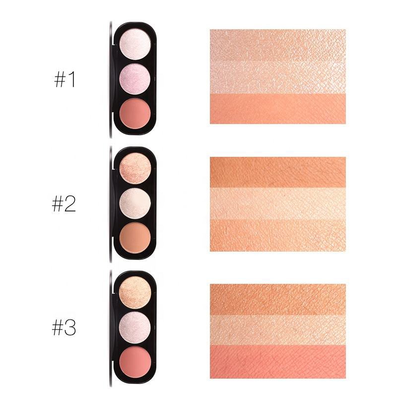 Blush Palette Manufacturer - Duoduo DFA26 Shimmer Matte Cheek Contour Powder
