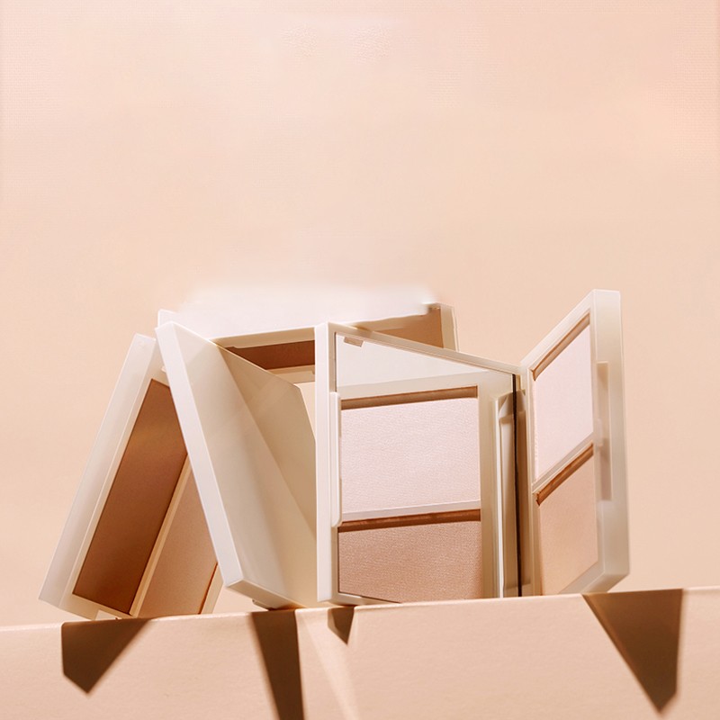 Highlighter Palette Supplier - Double Color Baked Pressed Powder Highlighter